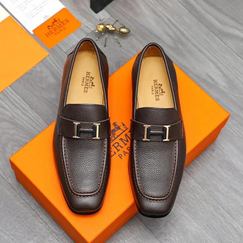 hermes cuir chaussures pour homme s_12212b71